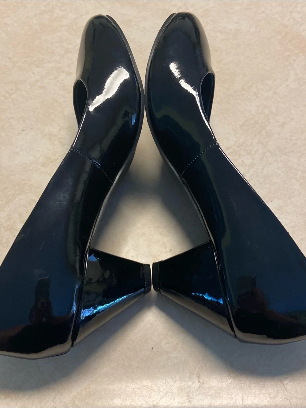 Madden Girl Pumps Womens Size 8.5 Patent Leather Heels Black Shoes Career Kravve